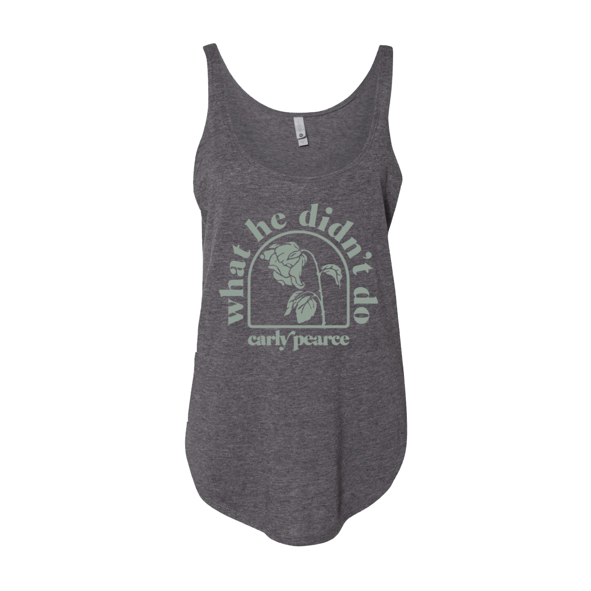 What he didn't do rose charcoal ladies tank Carly Pearce