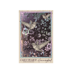Tour poster with hummingbird design and 'Carly Pearce' signature
