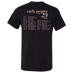 CP photo The 29 black tour tee back dates Carly Pearce