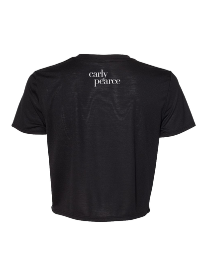 Give yourself some grace black cropped tee back Carly Pearce