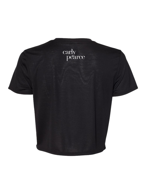 Give yourself some grace black cropped tee back Carly Pearce