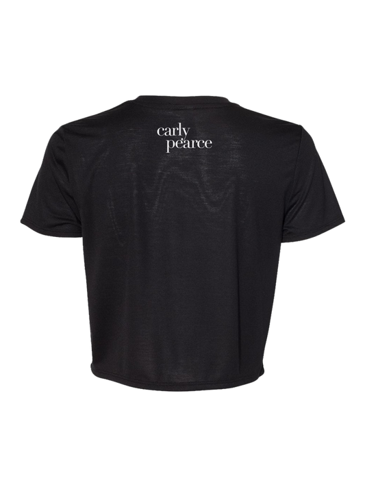 Give yourself some grace black cropped tee back Carly Pearce
